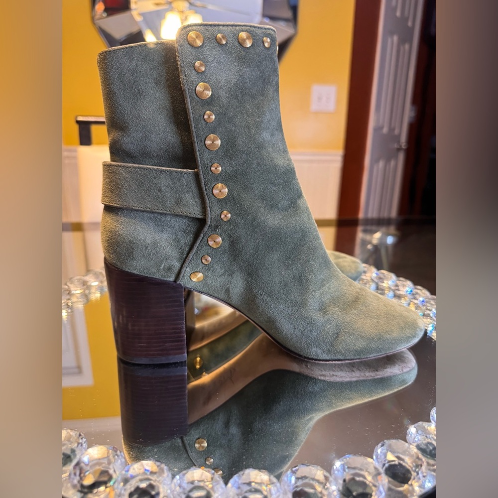 TORY BURCH Kira studded suede ankle boots. Size 8 - Picture 12 of 15